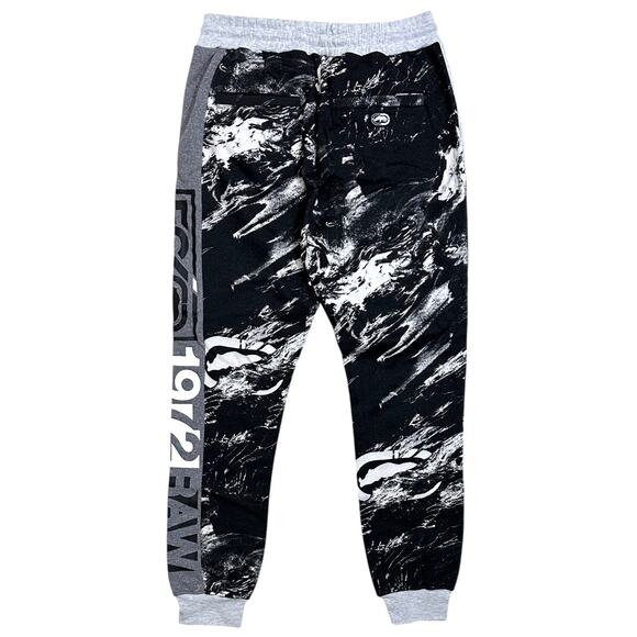 Ecko Unltd Men's Sweatpants Marble Coloblock Panel Stitched Fleece Jogger - Picture 3 of 5